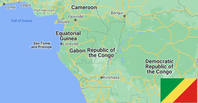 Map of Republic of the Congo