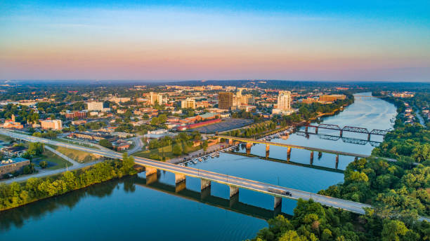 Augusta, Georgia, USA Downtown Skyline Aerial.